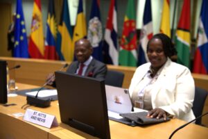 Dr Denzil Douglas, Minister of Foreign Affairs and Dr Joyelle Clarke, Minister of Sustainable Development 