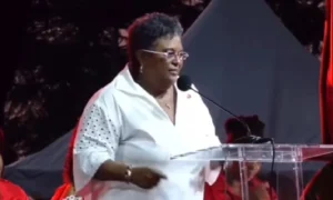 Mia Amore Mottley at Grand National Rally in Dominica
