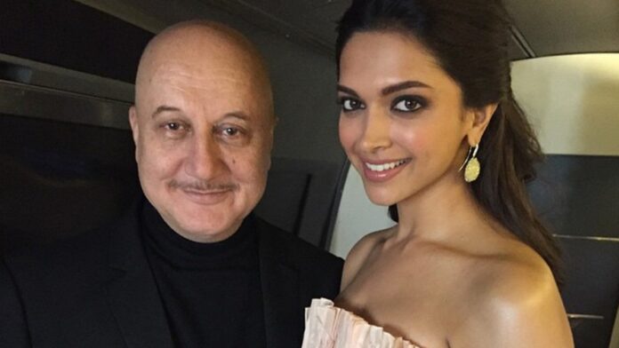 Anupam Kher Poses With Deepika Padukone at Dubai Airport, praises her for work