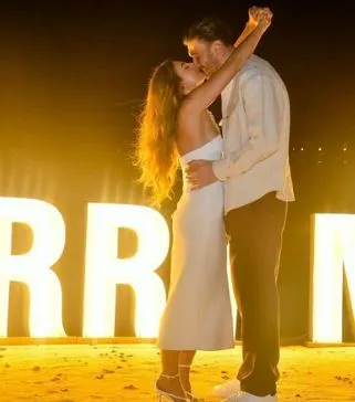 Bournemouth duo Kieffer Moore and Chris Mepham celebrate promotion by getting engaged to model wags in Dubai