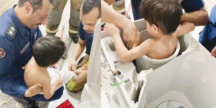 Kuwait: Child stuck in washing machine saved