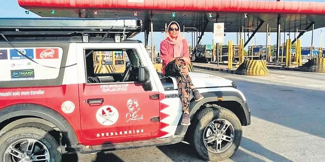 FIFA World Cup Qatar: Women travels 2973Km in her Mahindra Thar to watch Messi play(image credits google)