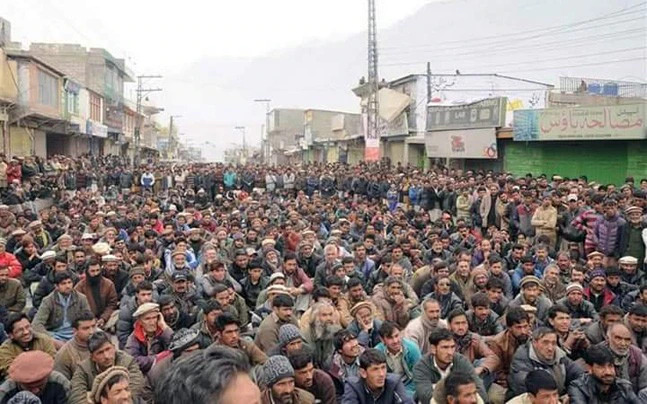 Pakistan: Gilgit- Baltistan Protestors demands to get united with India  (image credits Facebook)
