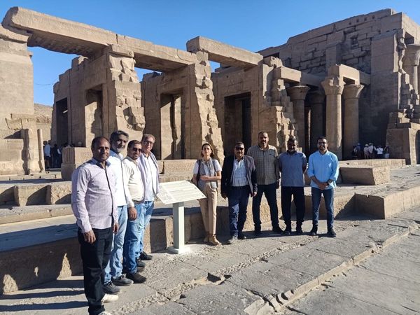 Egypt: SG of Archaeology Mustafa Waziri installs information boards at Kom Ambo Temple, Abu Mina