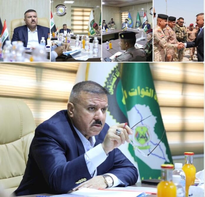 Iraq's Minister of Interior Abdul Al-Shammari conducts security meeting
