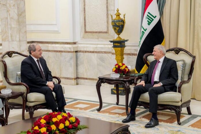 Iraqi President Abdul Latif Jamal Rashid hosts Syrian Foreign Minister for bilateral talks