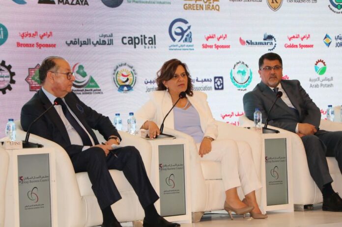 Minister of Investment Khloud Al-Saqaf joins Iraqi-Jordanian forum, discusses common matters