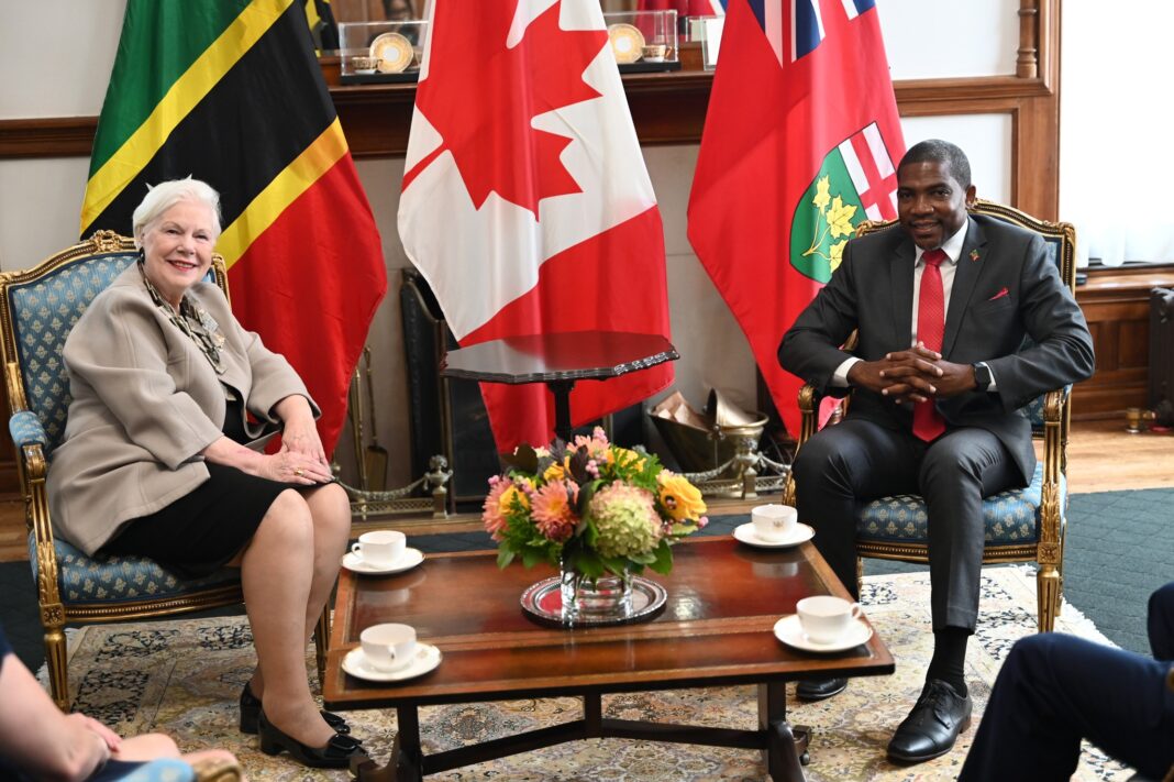 St Kitts PM Drew meets Elizabeth Dowdeswell in Ontario