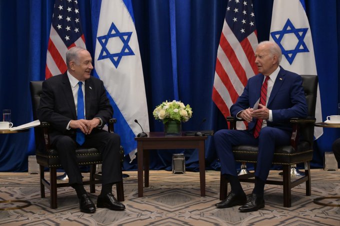 Israel's PM and USA president hold a talk in New York image credit facebook