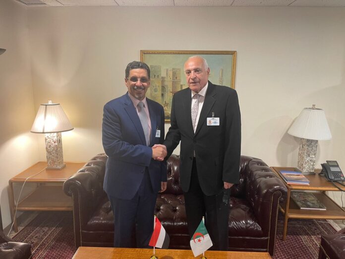 Foreign minister of yeman and algeria hold discussion  in Newyork image credit facebook