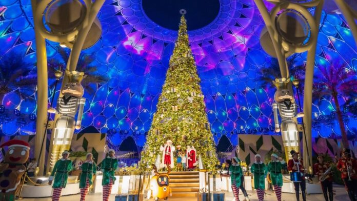 Embracing the spirit of the season, the iconic Al Wasl Dome will light up with a giant 52-foot Christmas tree, marking the beginning of festive celebrations on Friday, December 15, at 6 pm