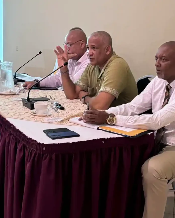 Dy PM Ernest Hilaire meets stakeholders to discuss beach park at Reduit, Image: Facebook