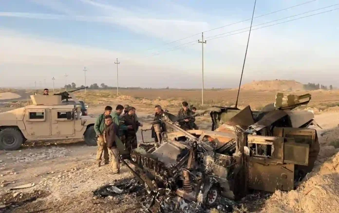 An army officer and four soldiers fell victim to a brazen attack on their post in Iraq's central province of Salaheddin on Monday