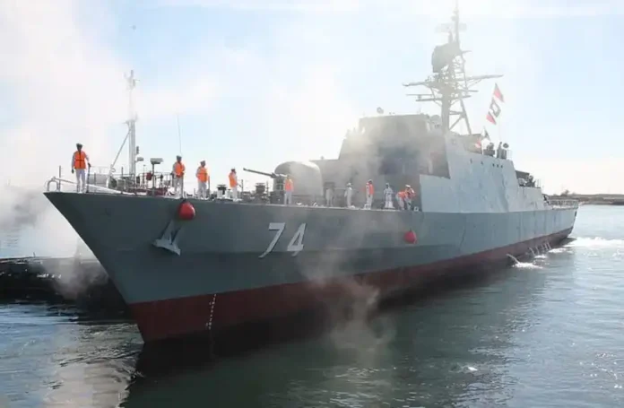 According to official sources from the Iranian Navy, the frigate Sahand experienced a critical imbalance while undergoing repairs at the wharf, allegedly due to water ingress