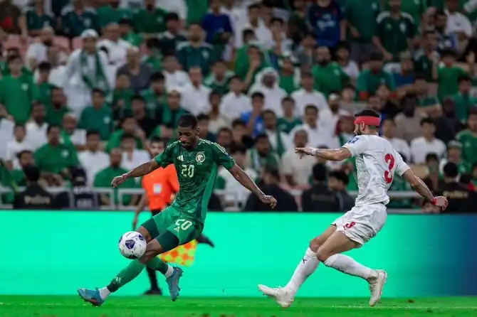 Saudi Arabia were held to a 0-0 draw by Bahrain in Jeddah on Tuesday in another disappointing performance and result in the third round of qualification for the 2026 World Cup. (X/@SaudiNT)