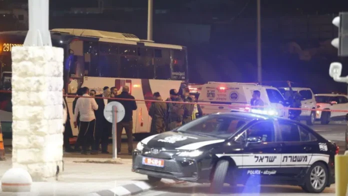 The bus was was close to a main checkpoint on the road to Jerusalem when the gunman opened fire