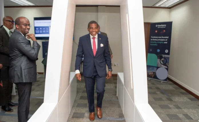 PM Terrance Drew at eTA System launch visit