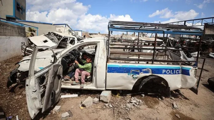 The once-feared Hamas security apparatus, including the Ansar complex, has been completely overrun, with residents looting even basic items like mattresses and zinc panels