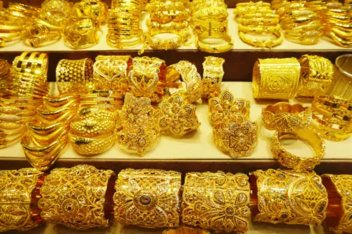 Gold jewellery on display in Dubai as prices hit historic highs, driven by global market shifts and strong investor demand